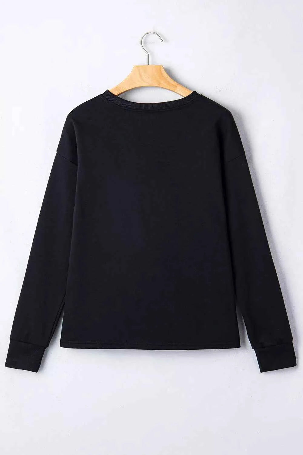 Rhinestone Pumpkin Long Sleeve Sweatshirt