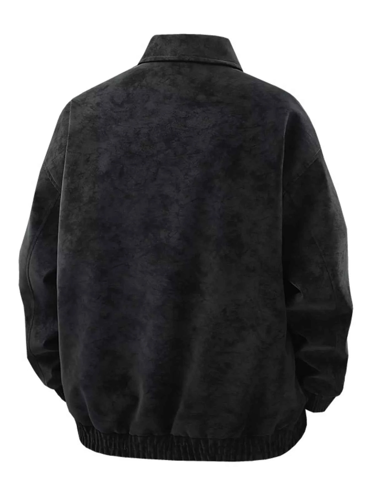 Men's Plus Size Zip Up Leather Jacket