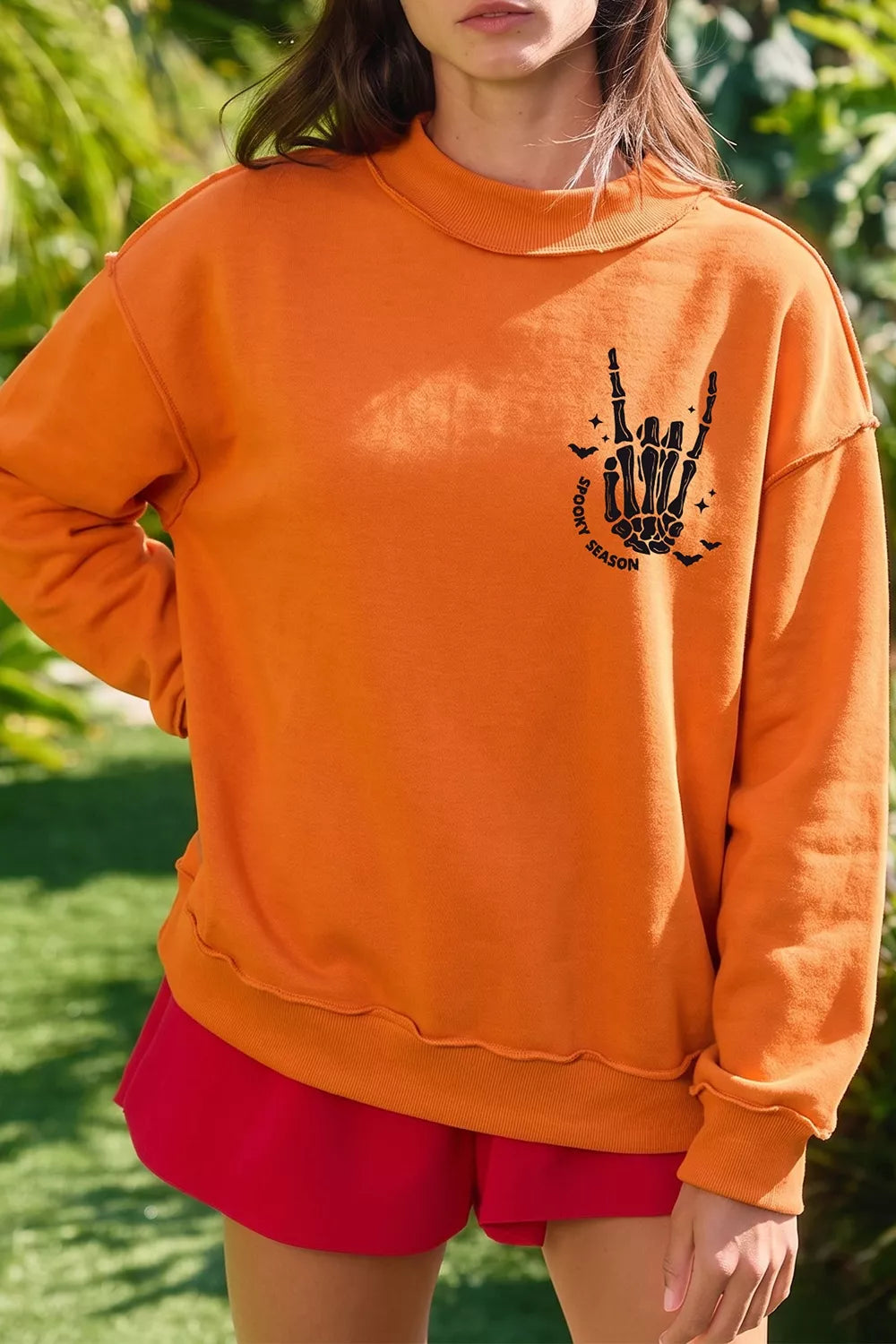 Spooky Season Mock Neck Reversible Halloween Sweatshirt