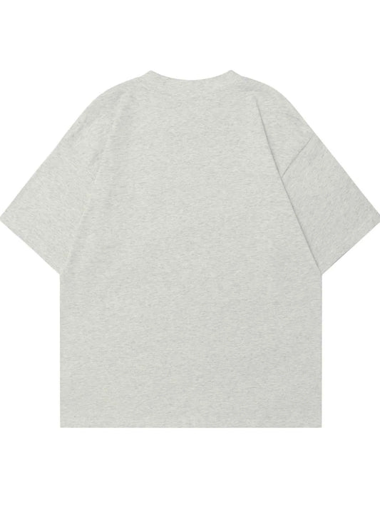 Men's Letter Round Neck Oversized T-Shirt