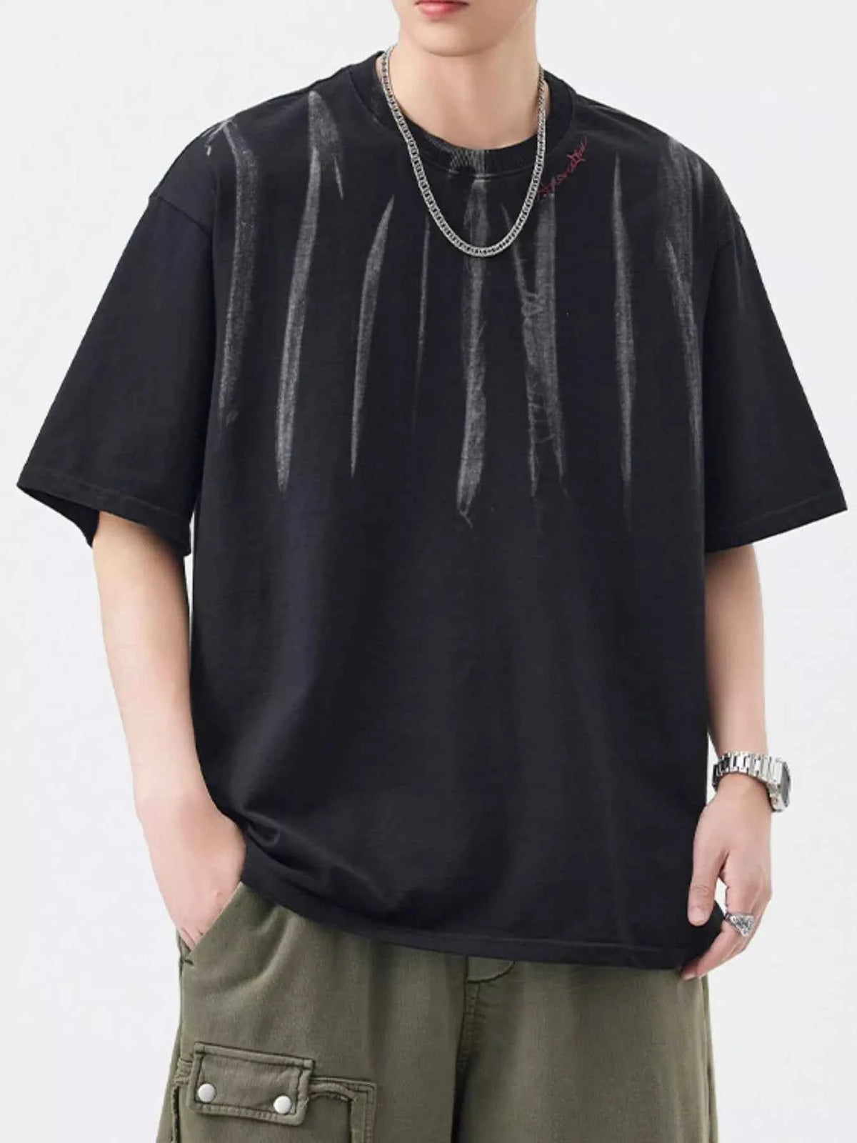 Men's Urban Style Round Neck T-Shirt