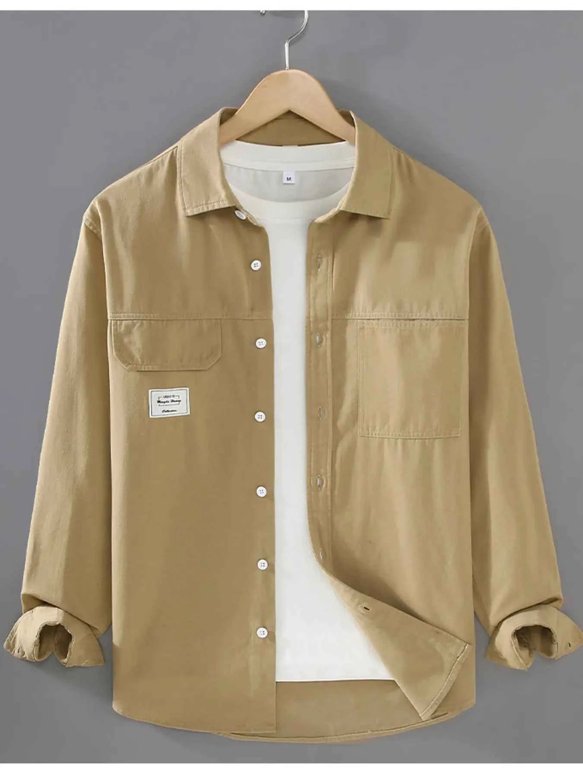 Men's Plus Size Button Up Long Sleeve Shirt