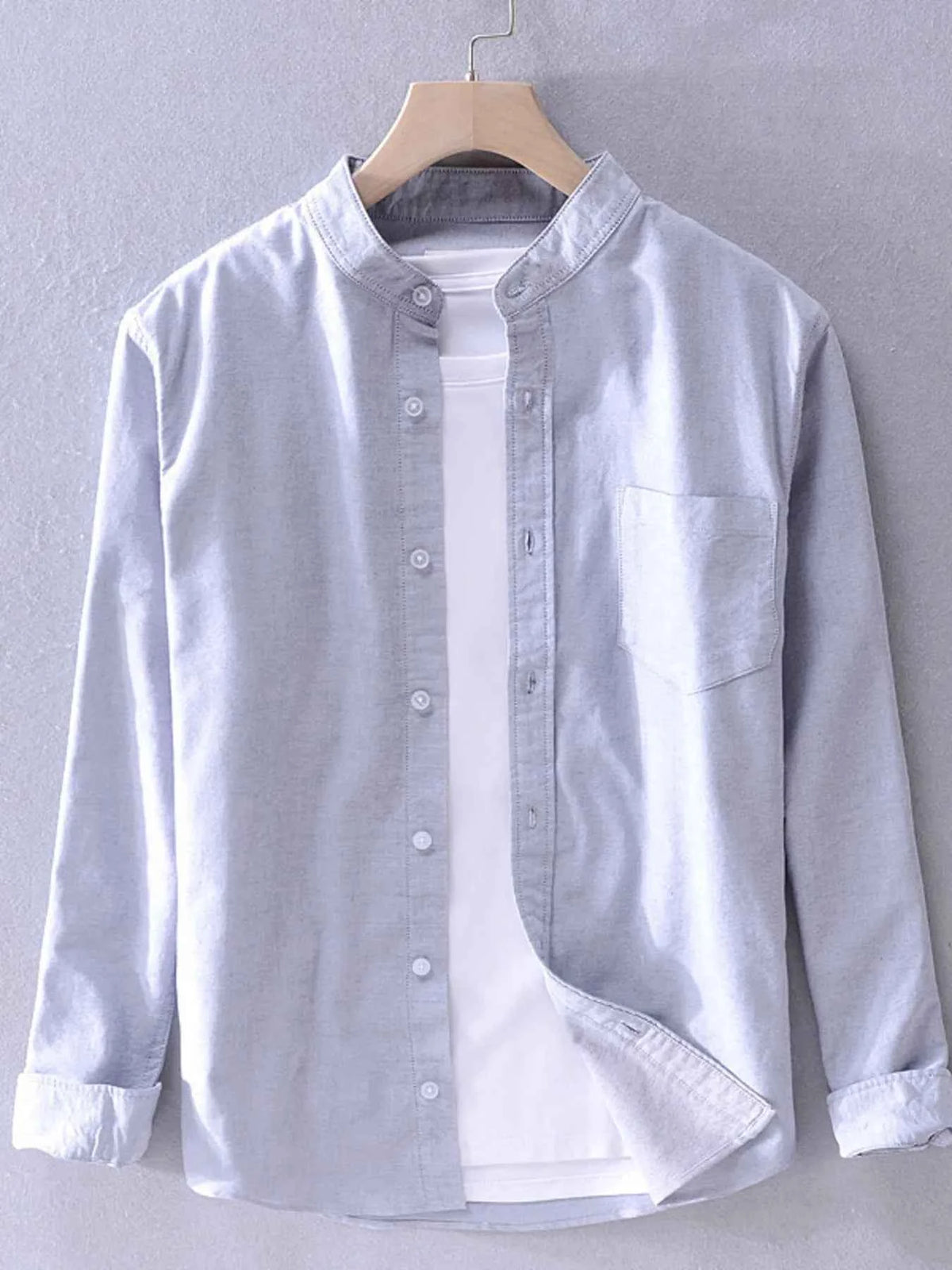 Men's Plus Size Button Up Long Sleeve Shirt