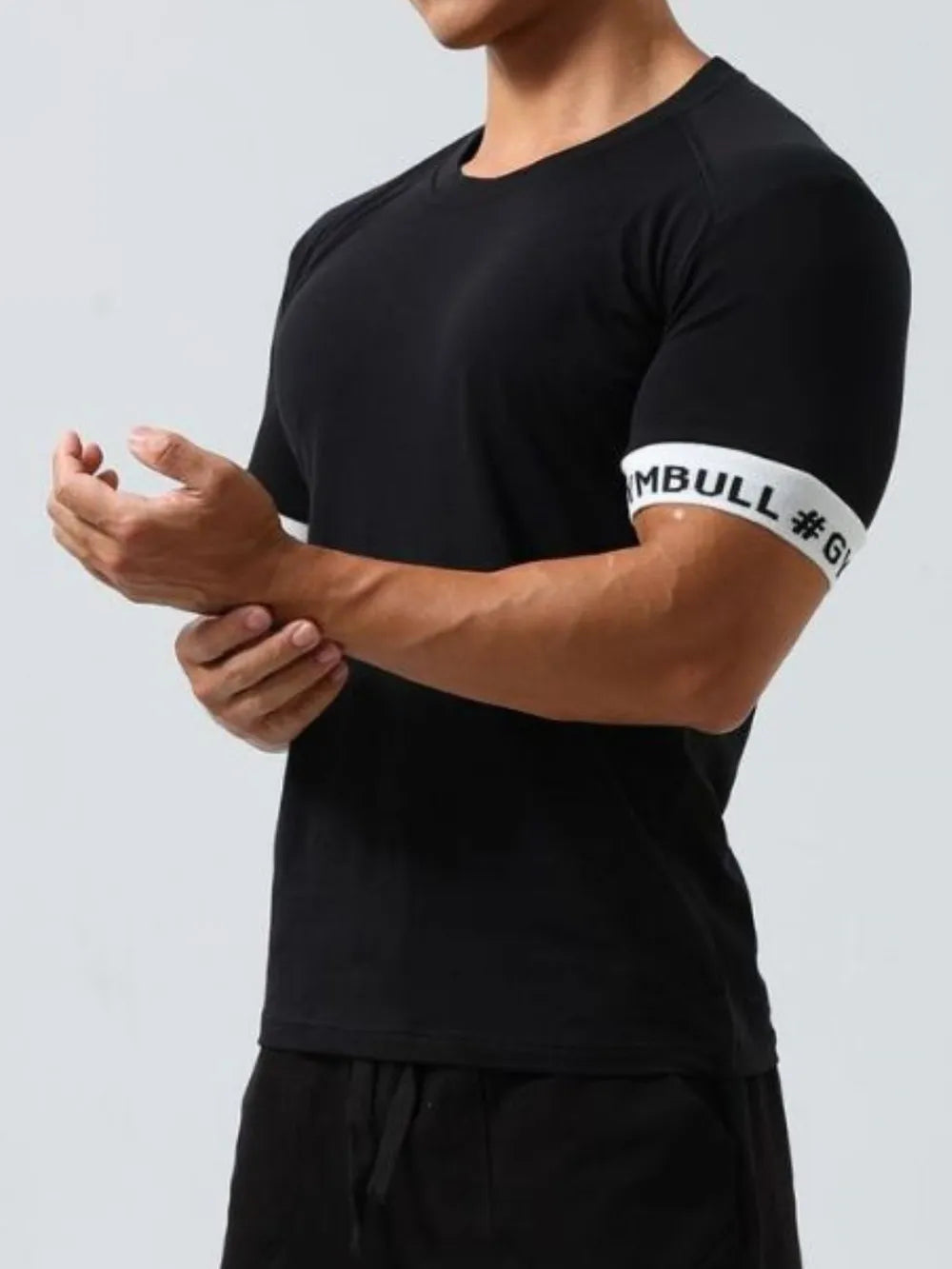 Men's Round Neck Contrast Short Sleeve T-Shirt