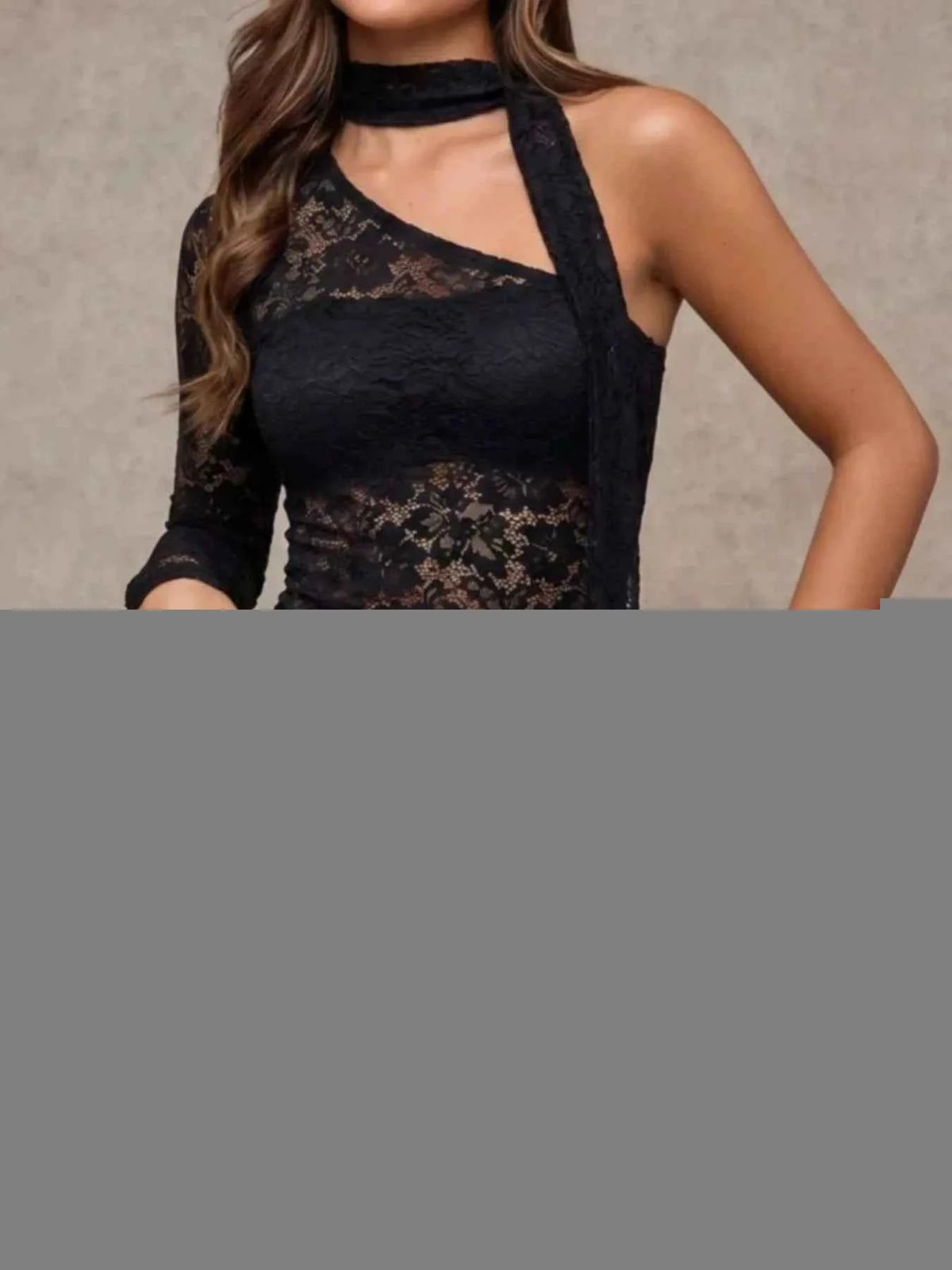 One-Shoulder Lace Top