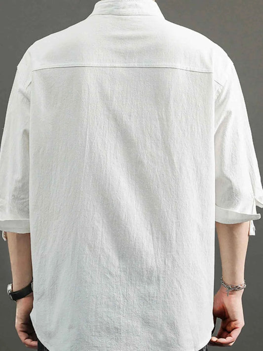 Men's Plus Size Casual Button Up Shirt