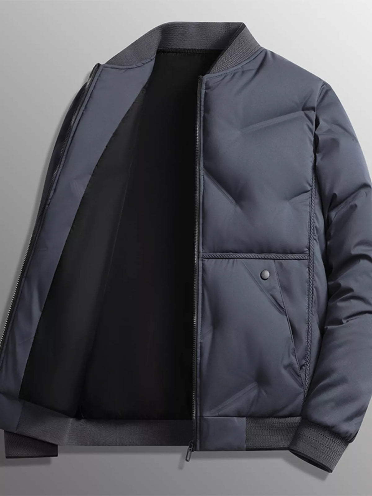 Men's Plus Size Lightweight Padded Bomber Jacket