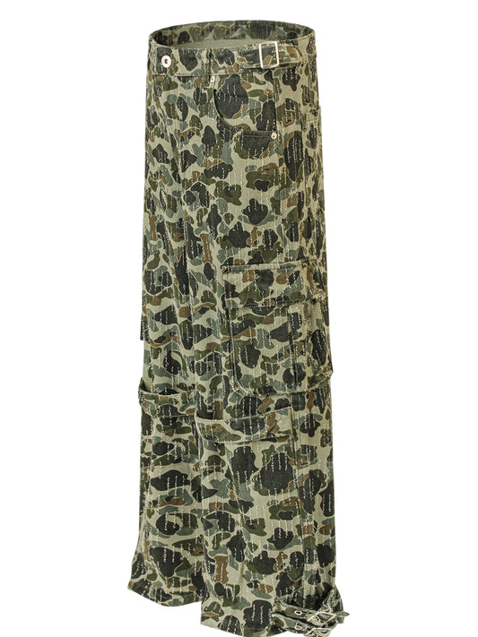 Men's Camouflage Cargo Pants with Multiple Pockets