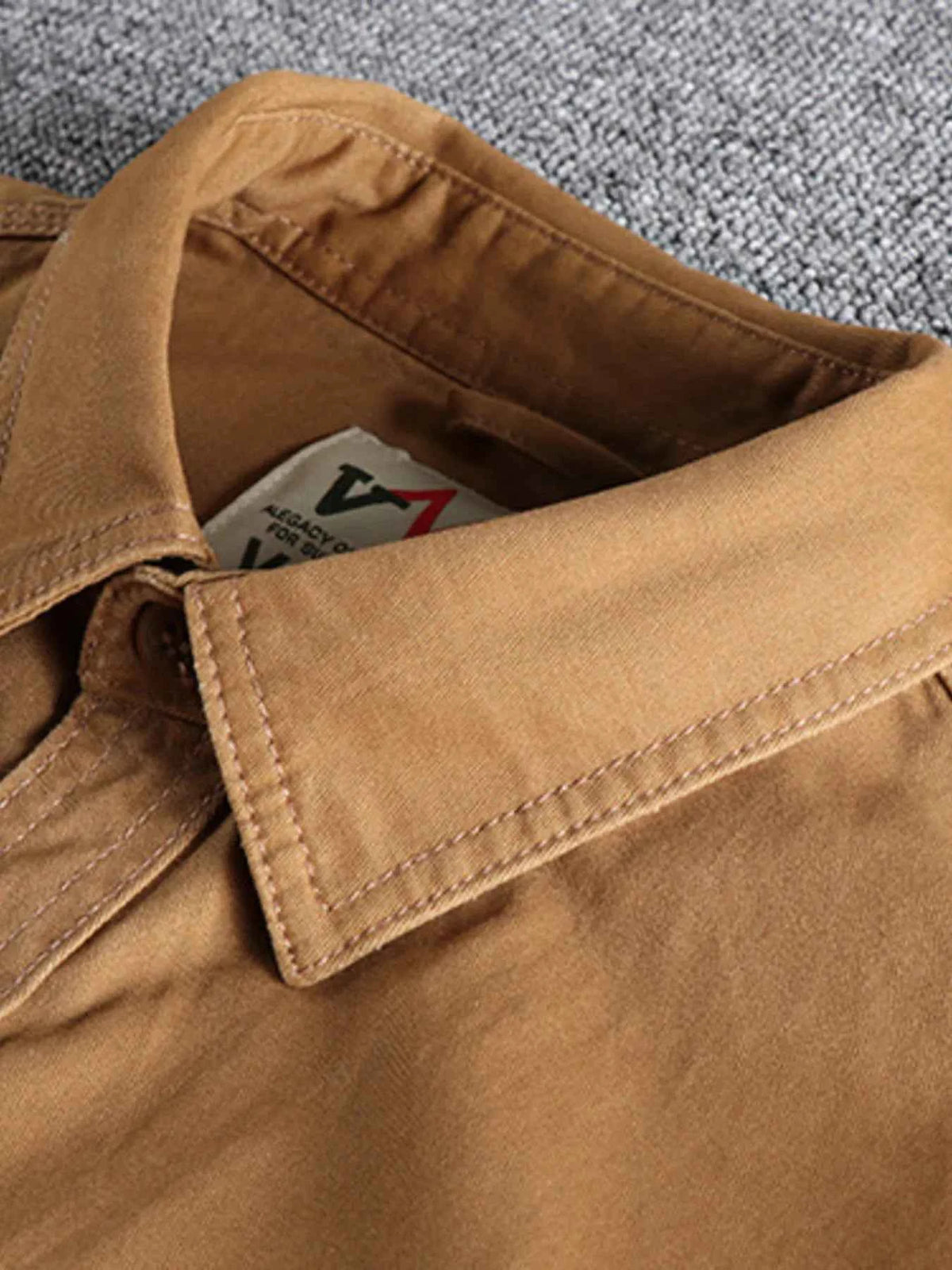 Men's Plus Size Button Up Shirt with Chest Pockets