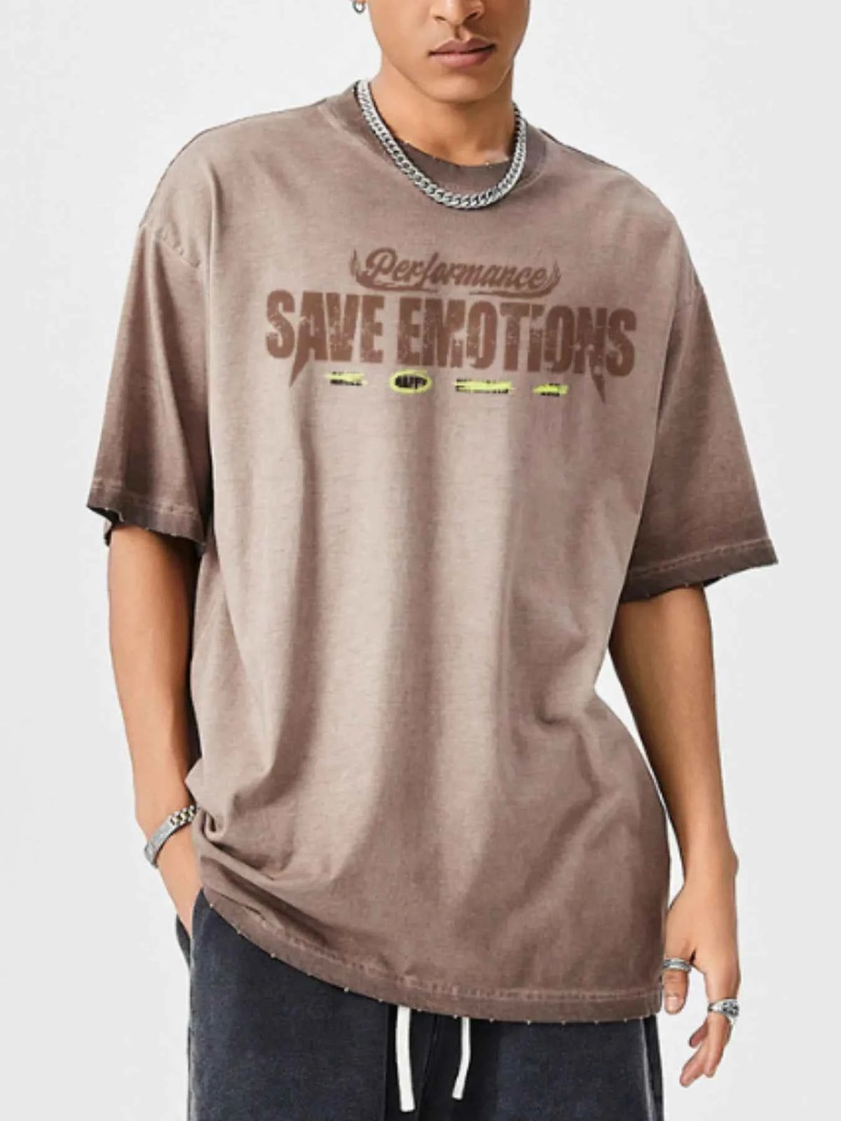 Men's Graphic Round Neck Short Sleeve T-Shirt