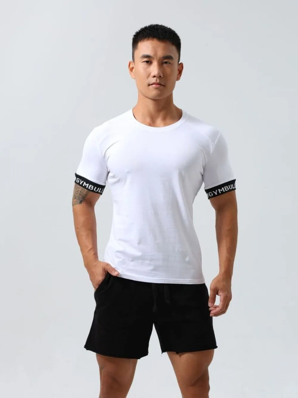 Men's Round Neck Contrast Short Sleeve T-Shirt