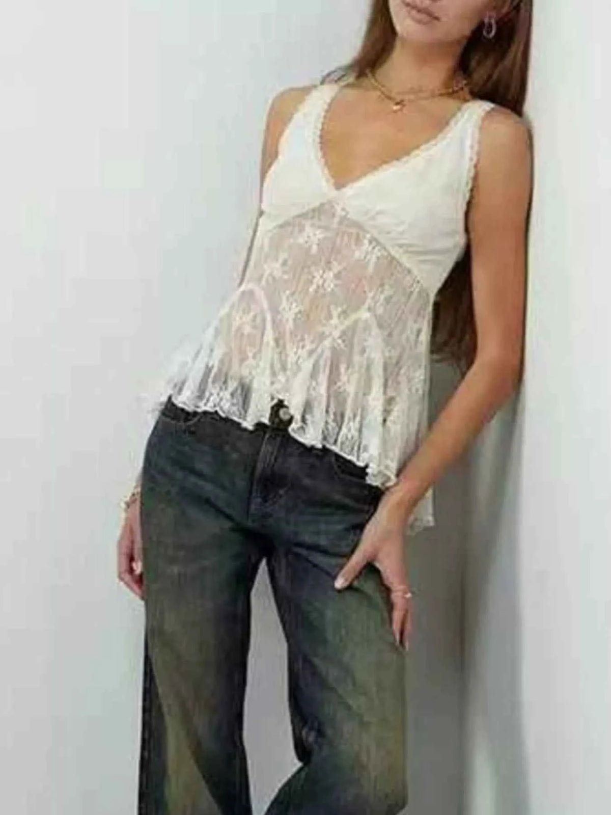 Lace V-Neck Tank